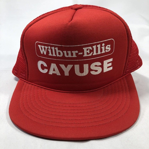 VTG Cayuse Wilbur Ellis Farming Agriculture Trucker Mesh Snapback Hat Cap 90s - Picture 1 of 11